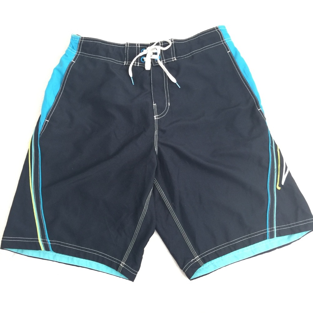 Speedo Lg Blue Knee High Board Shorts Swim Trunks
